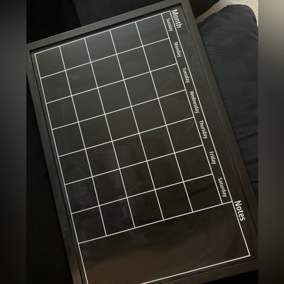 Black Chalkboard Calendar with Notes - Picture 1 of 3